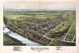 1893 Panoramic Map of Royersford Montgomery County Pennsylvania