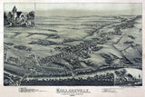 1894 Panoramic Map of Collegeville Montgomery County Pennsylvania