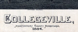 1894 Panoramic Map of Collegeville Montgomery County Pennsylvania
