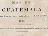 1826 Map of Guatemala