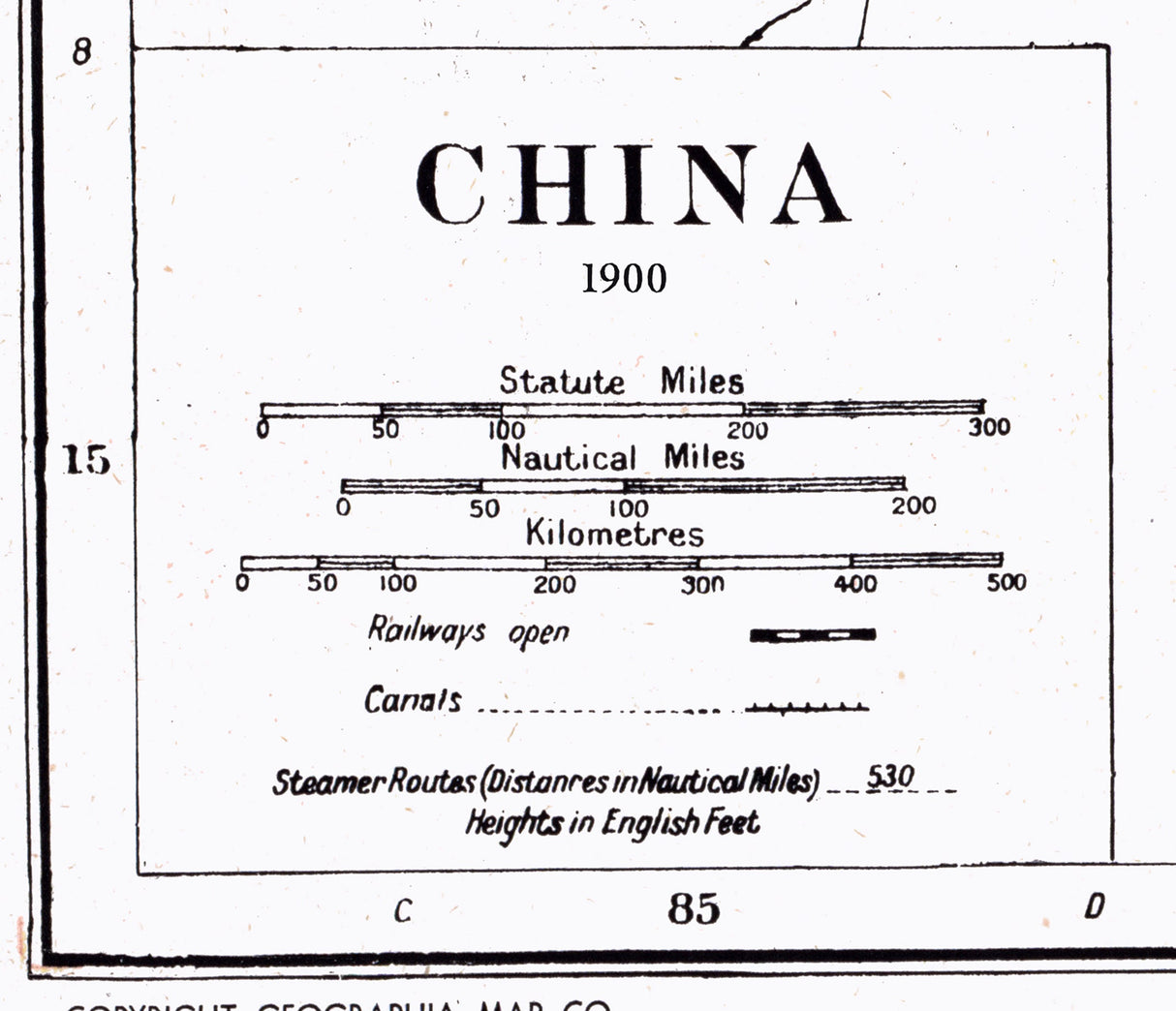 1900 Map of China and Adjacent Countries
