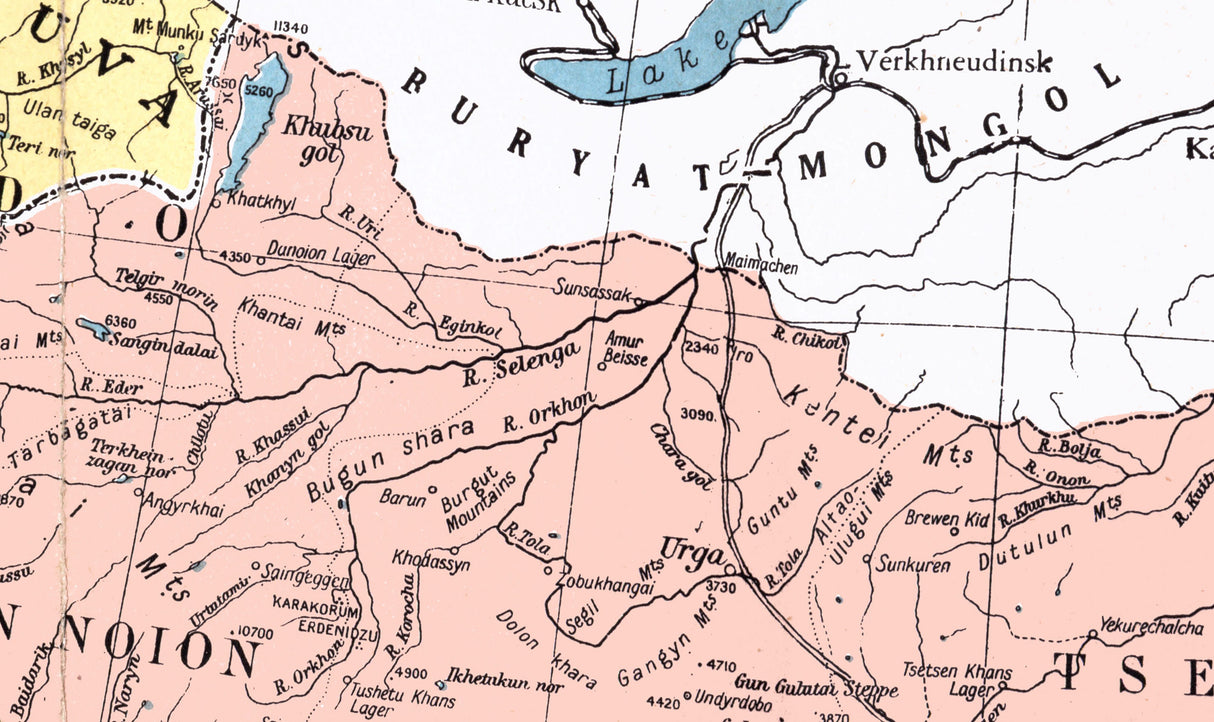 1900 Map of China and Adjacent Countries