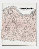 1876 Map of Green Township Beaver County Pennsylvania