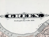 1876 Map of Green Township Beaver County Pennsylvania
