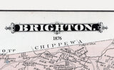 1876 Map of Brighton Township Beaver County Pennsylvania