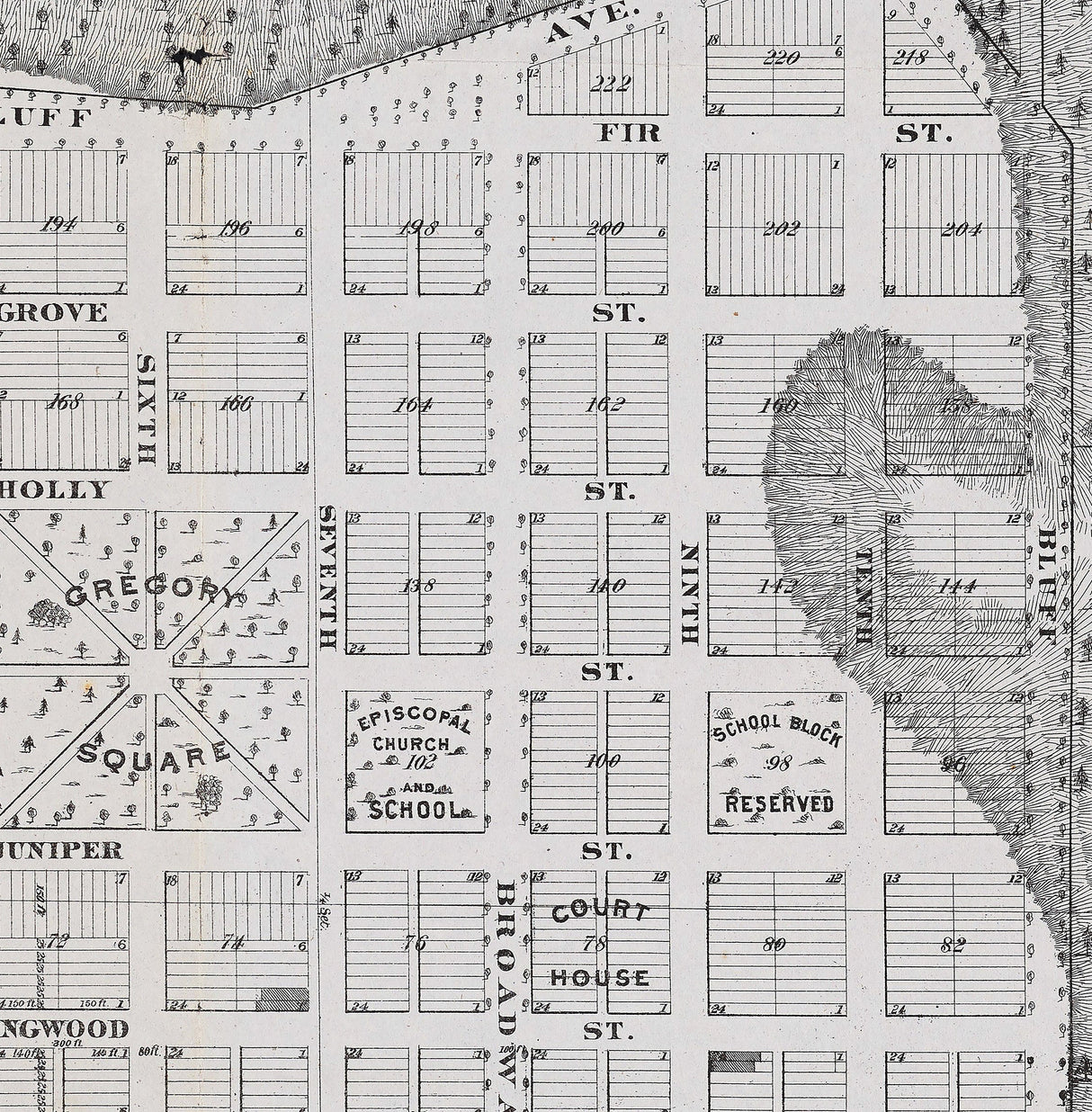 1871 Town Map of Brainerd Crow Wing County Minnesota