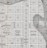 1871 Town Map of Brainerd Crow Wing County Minnesota