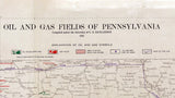 1921 Oil and Gas Fields Map of Pennsylvania