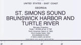 2000 Nautical Chart of St Simon Sound Brunswick Harbor Georgia