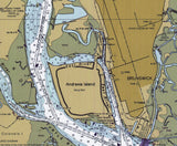 2000 Nautical Chart of St Simon Sound Brunswick Harbor Georgia