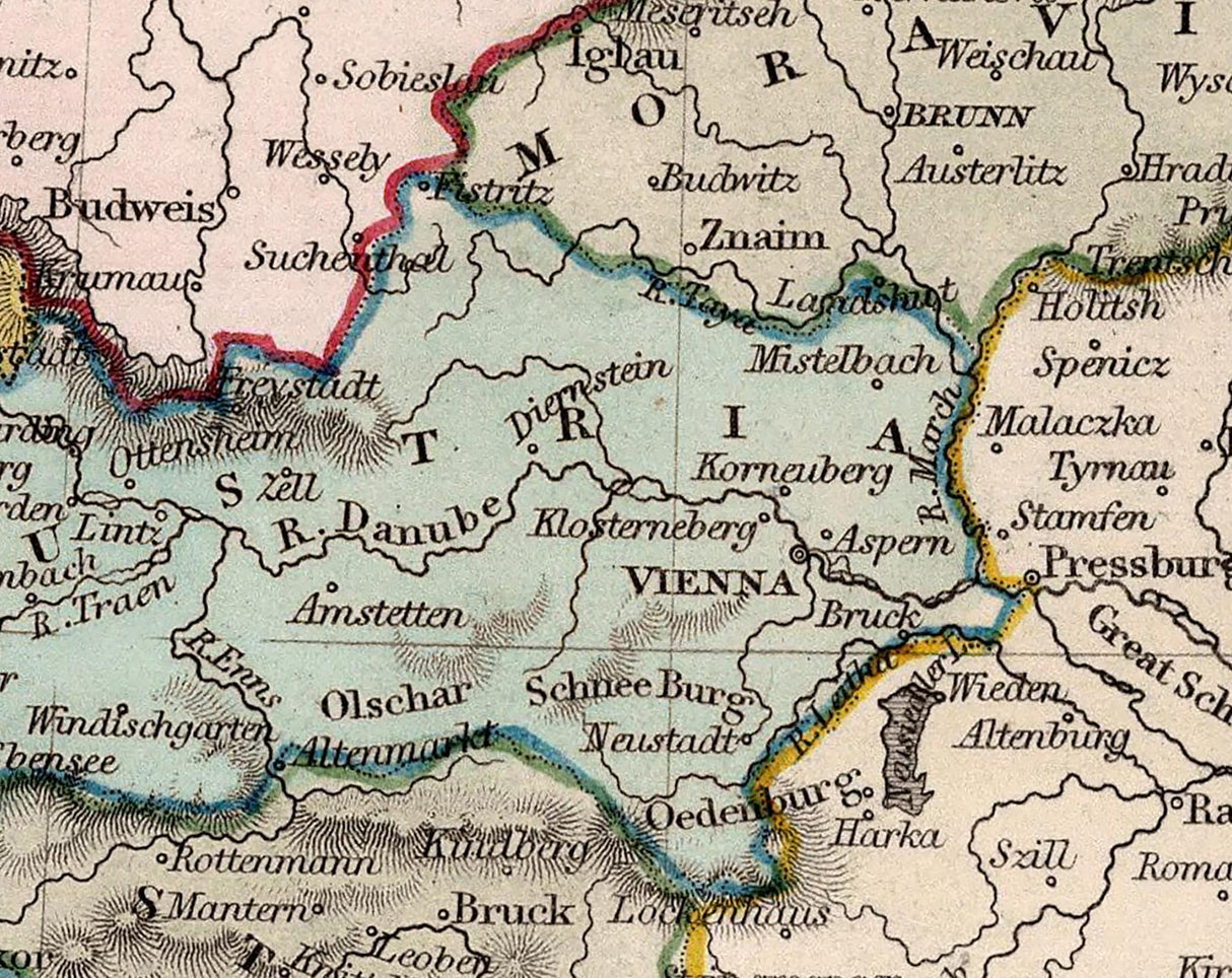 1832 Map of The Austrian Empire