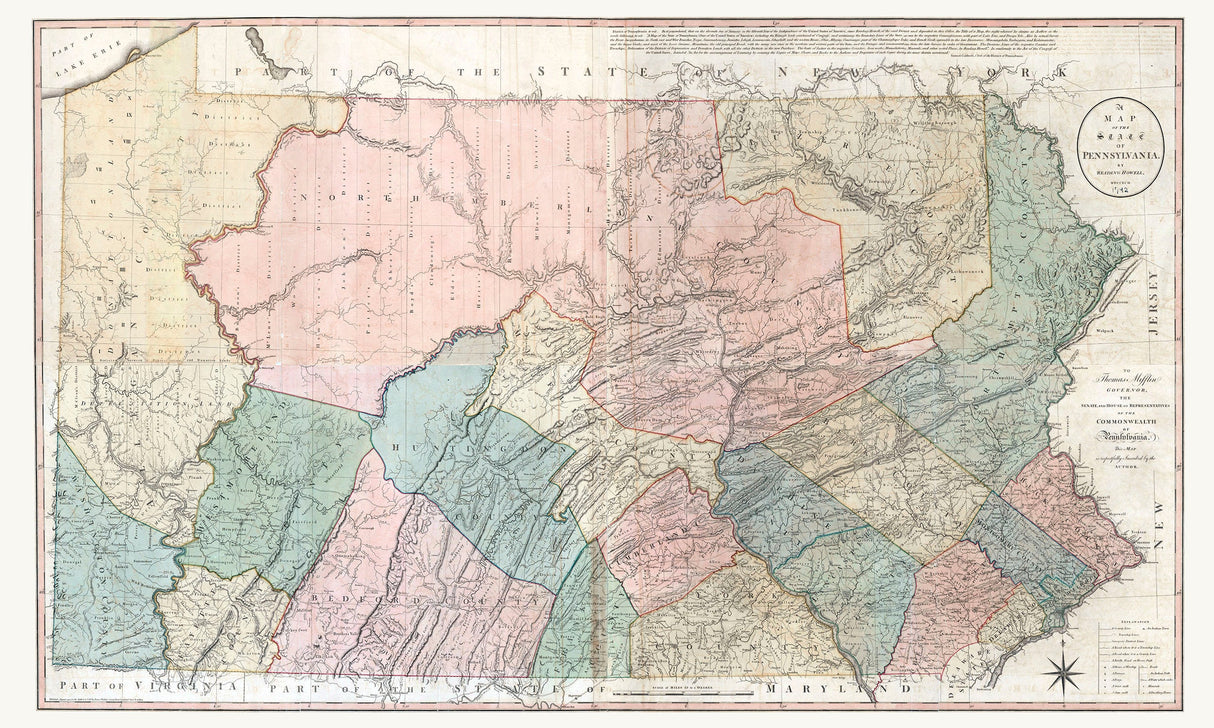 1792 Map of Pennsylvania