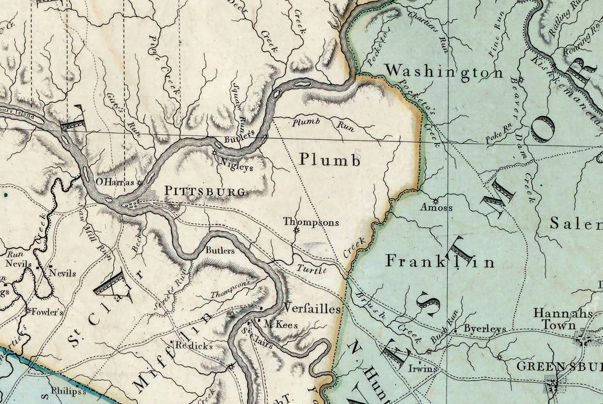 1792 Map of Pennsylvania