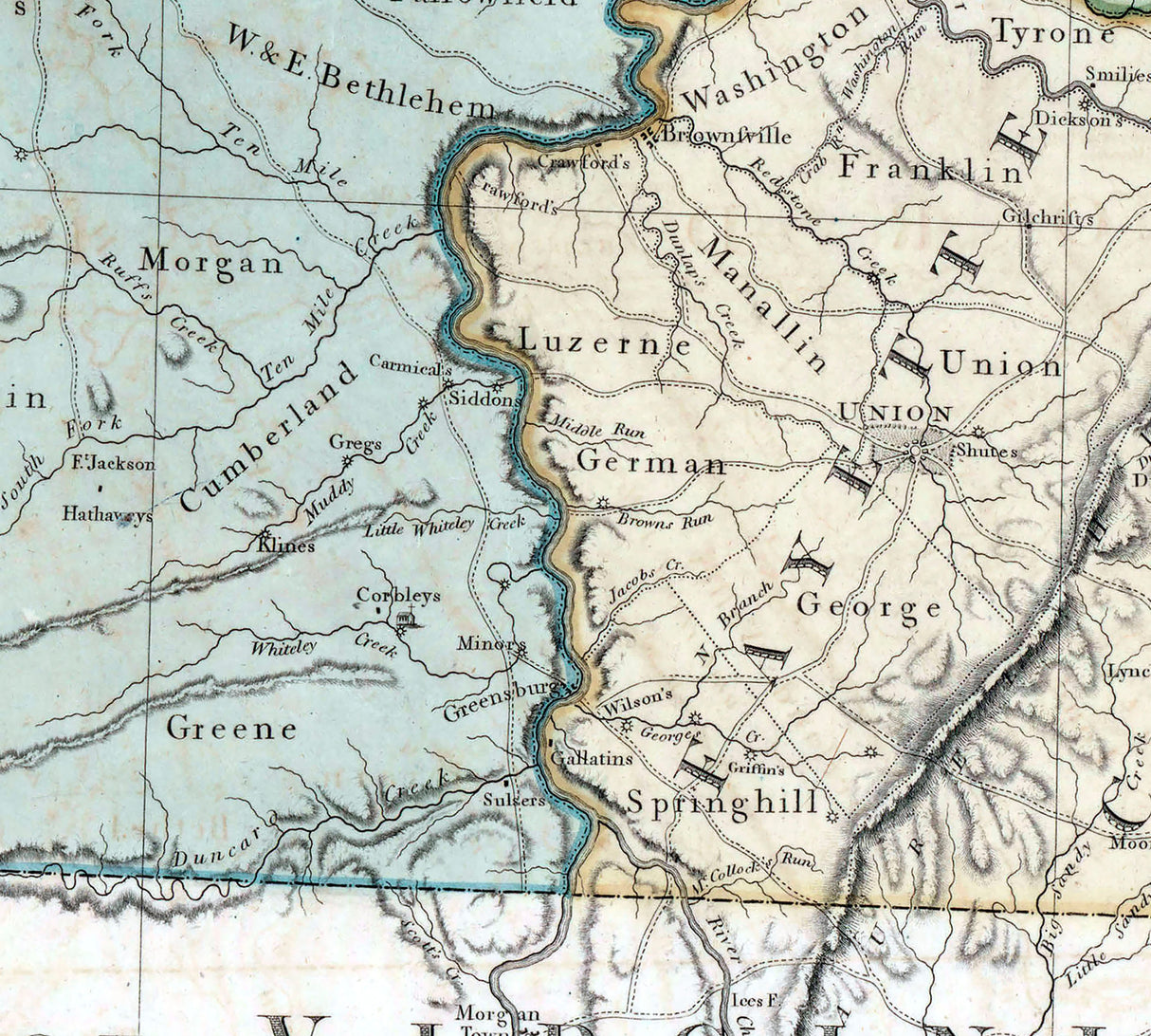 1792 Map of Pennsylvania