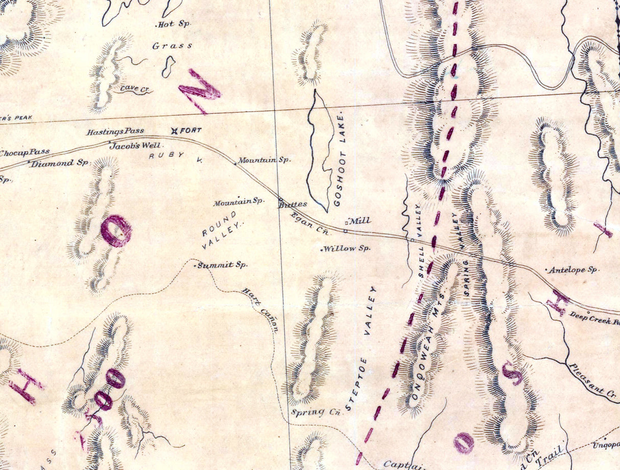 1866 Map of Nevada