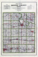 1925 Map of Benton County Iowa