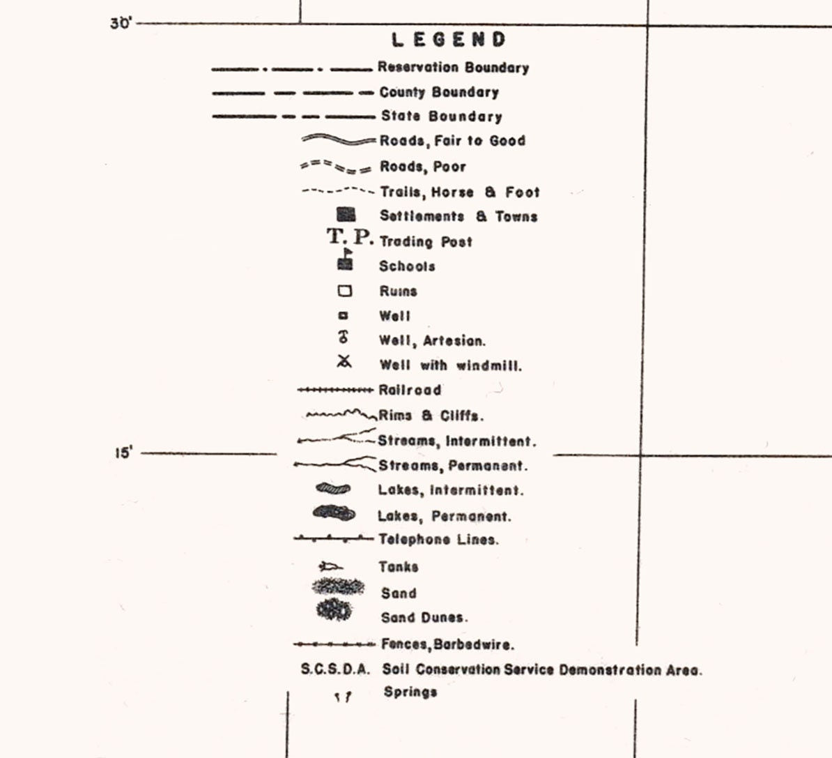 1937 Map of Navajo Country