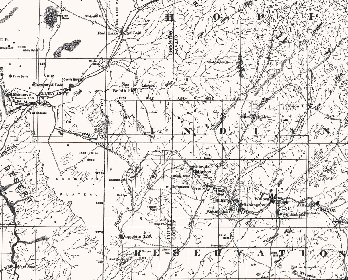 1937 Map of Navajo Country