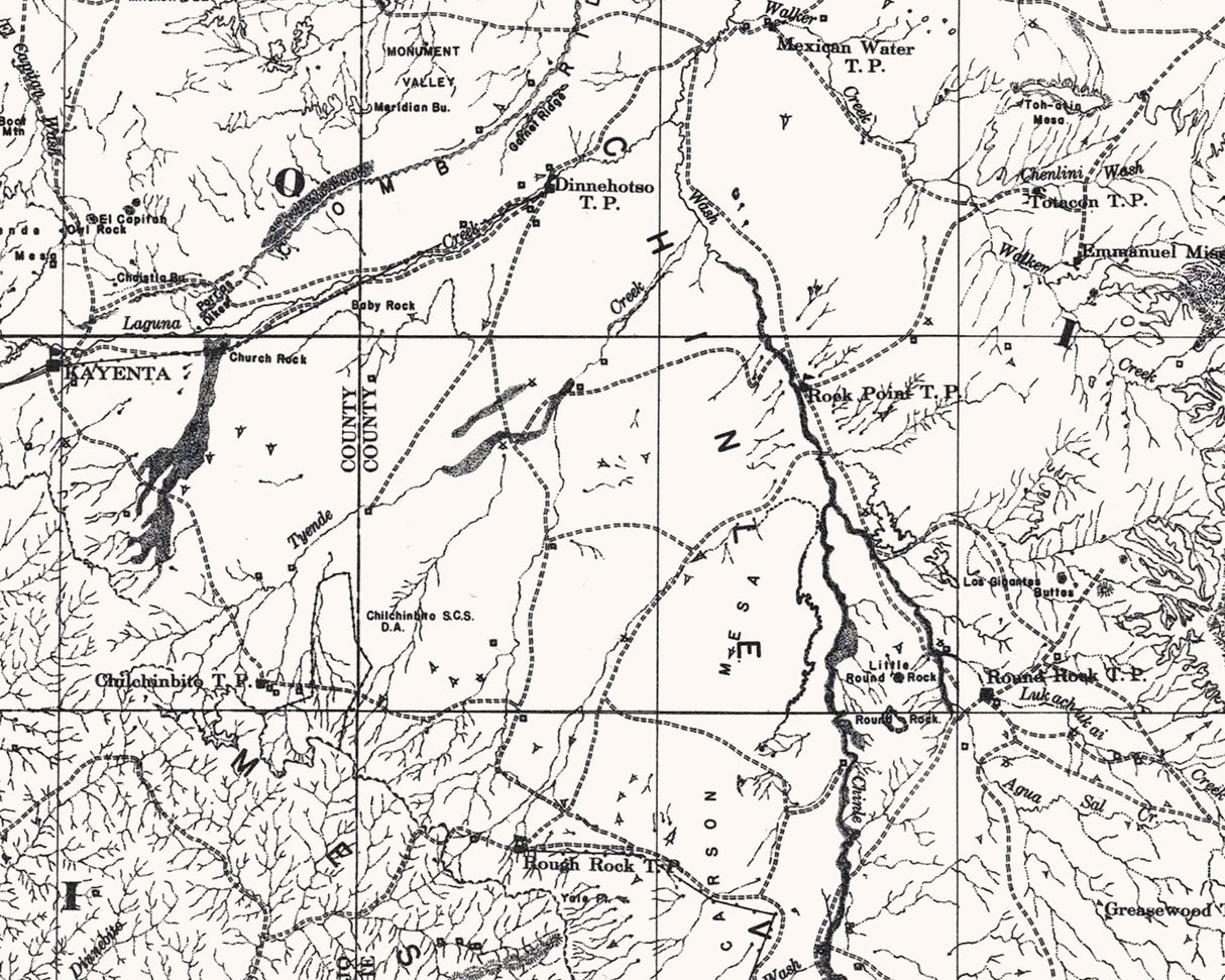 1937 Map of Navajo Country