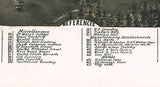 1872 Panoramic Map of Raleigh North Carolina