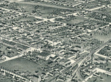 1891 Panoramic Map of Greensboro North Carolina