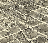 1907 Panoramic Map of Hickory North Carolina