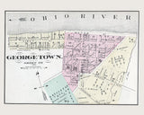 1876 Town Map of Georgetown Beaver County Pennsylvania