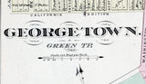 1876 Town Map of Georgetown Beaver County Pennsylvania