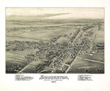 1894 Panoramic Map of Souderton Montgomery County Pennsylvania