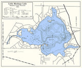 1966 Map of Little Muskego Lake Waukesha County Wisconsin