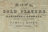 1859 Map of Dahlonega Georgia Gold Placers