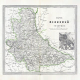 1871 Map of Kiev Region Ukraine