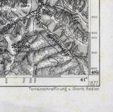 1877 Map of Staremiasto Galicia Region Austro Hungarian Empire