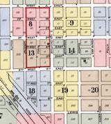 1904 Town Map of Moscow Idaho Latah County