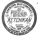 1914 Town Map of Ketchikan Alaska