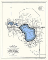 1915 Map of Pickerel Lake Clay County Iowa