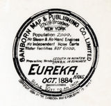 1884 Town Map of Eureka Greenwood County Kansas