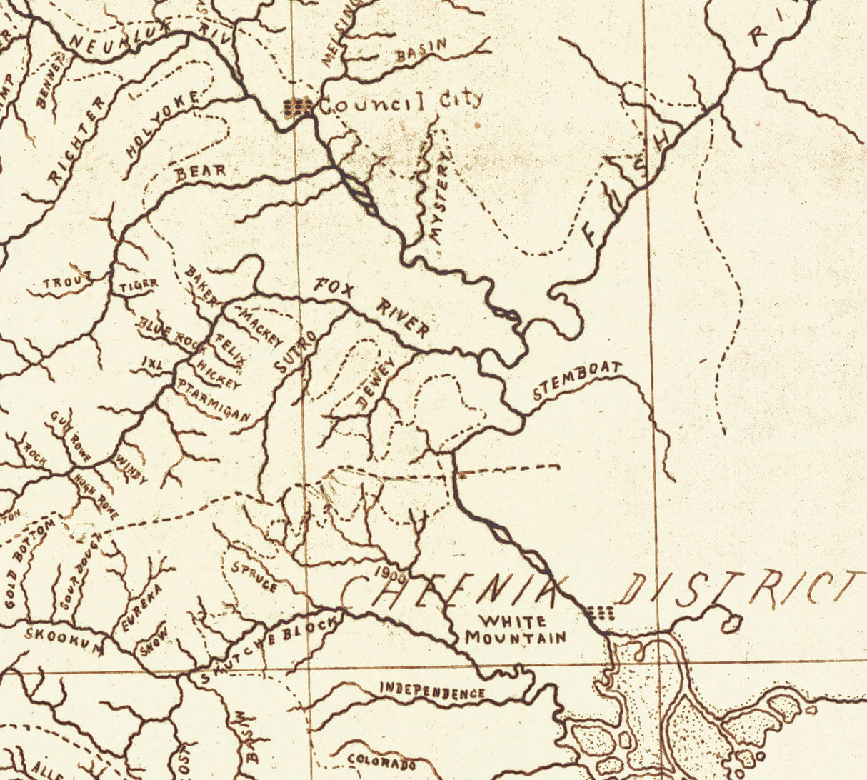 1901 Map of Nome Alaska