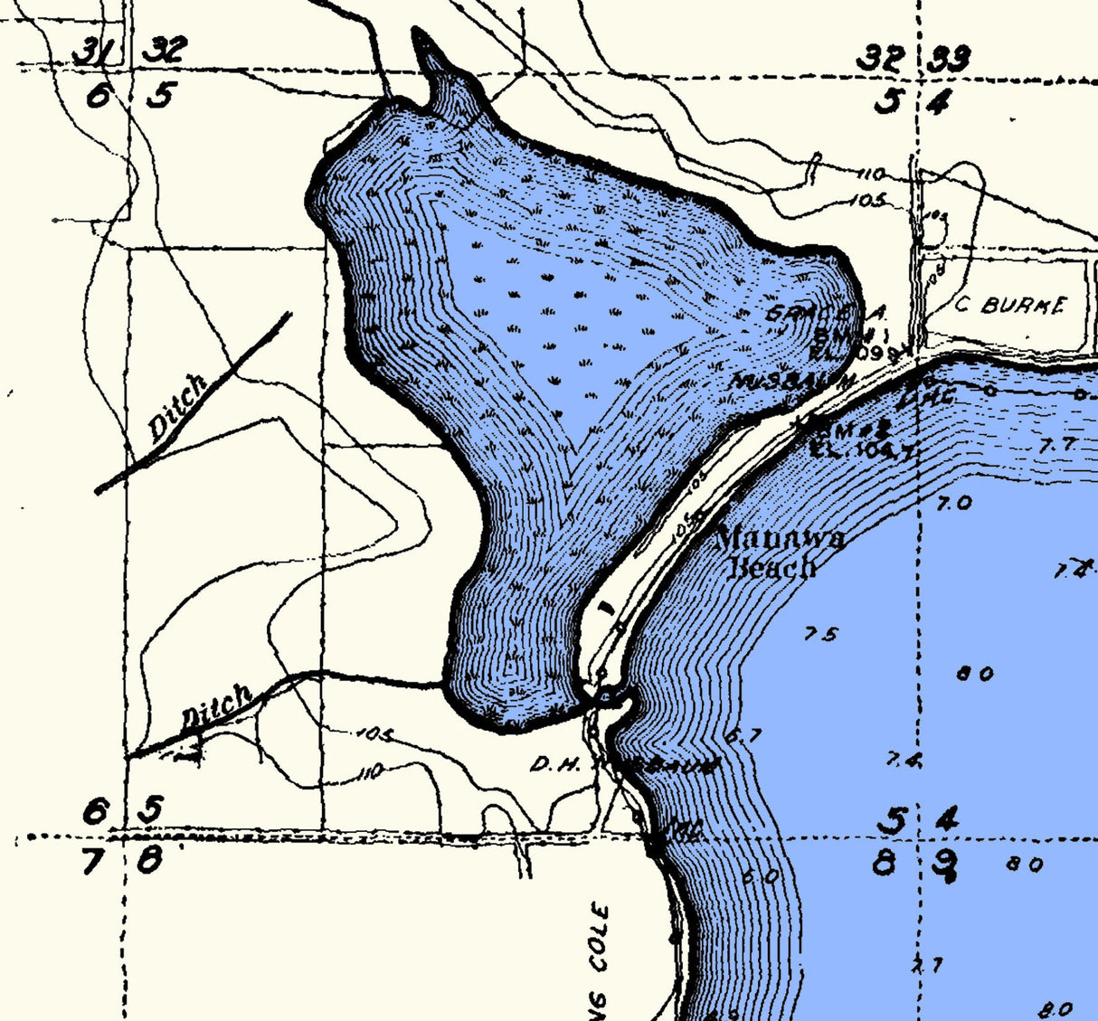 1916 Map of Storm Lake Buena Vista County Iowa