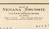 1916 Town Map of Nenana Alaska