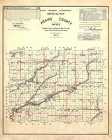 1914 Map of Adams County Iowa