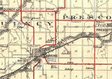 1914 Map of Adams County Iowa
