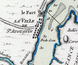 1764 Map of Saint Augustine Florida and Inlet