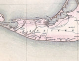 1844 Map of Barnstable County Massachusetts