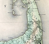 1844 Map of Barnstable County Massachusetts