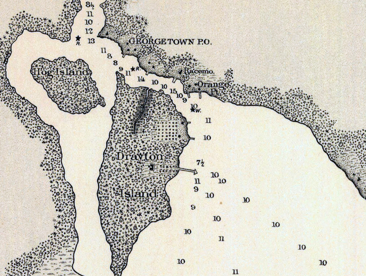 1895 Map of Lake George Florida