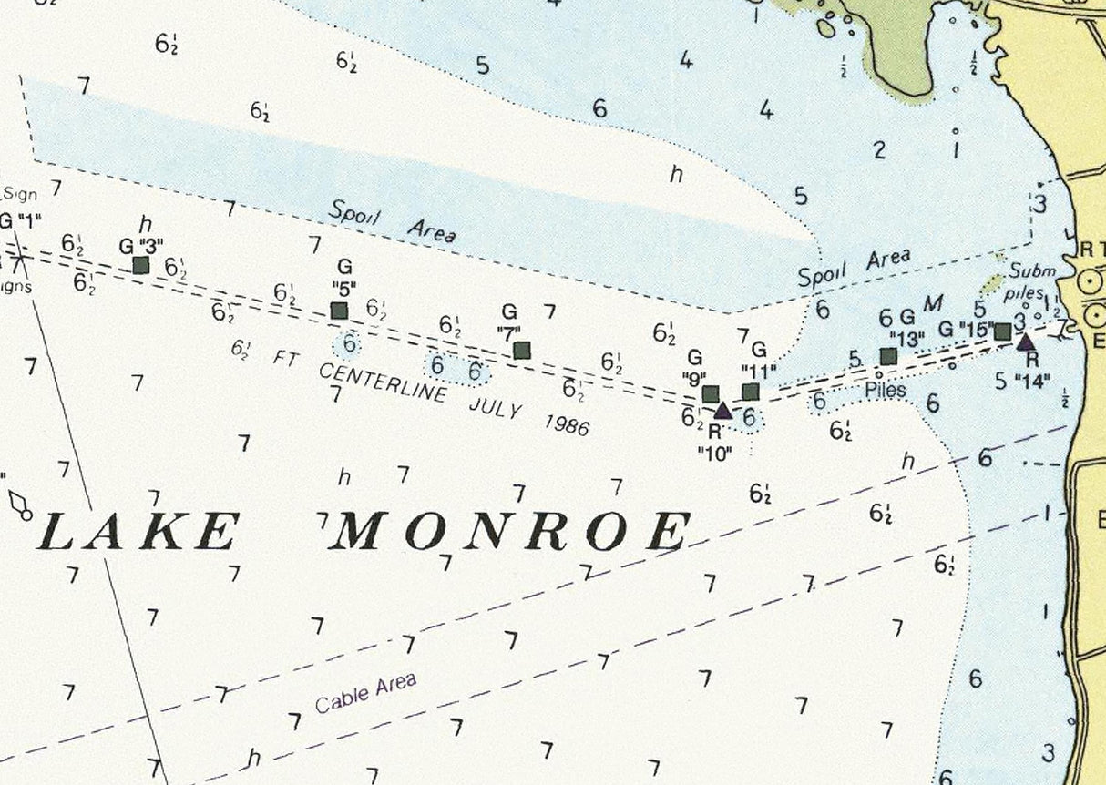 1998 Map of Lake Monroe Sanford Florida