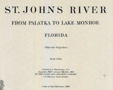 1895 Nautical Chart of St Johns River from Palatka to Lake Monroe