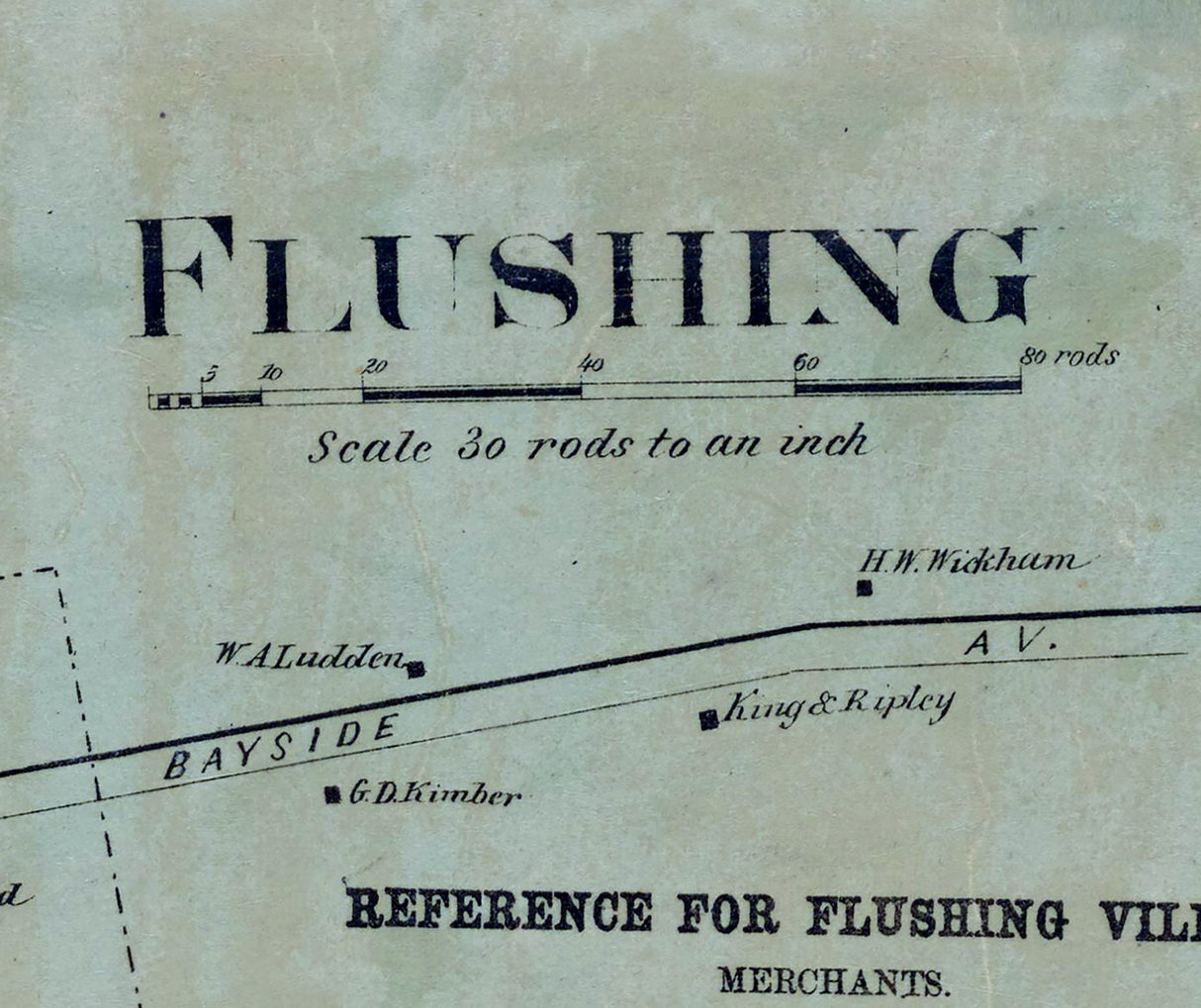 1859 Map of Flushing New York
