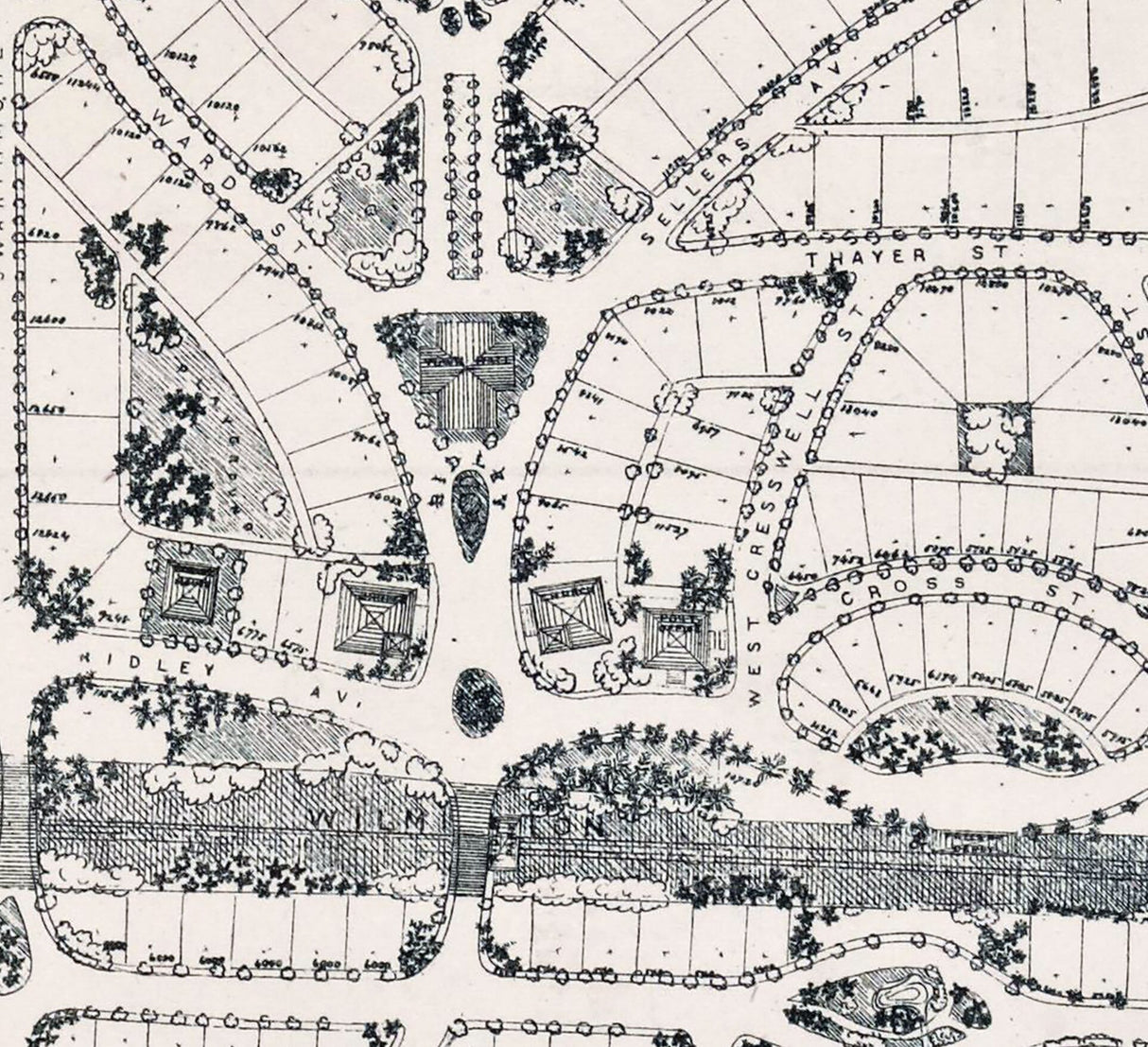 1872 Map of Ridley Park Delaware County Pennsylvania